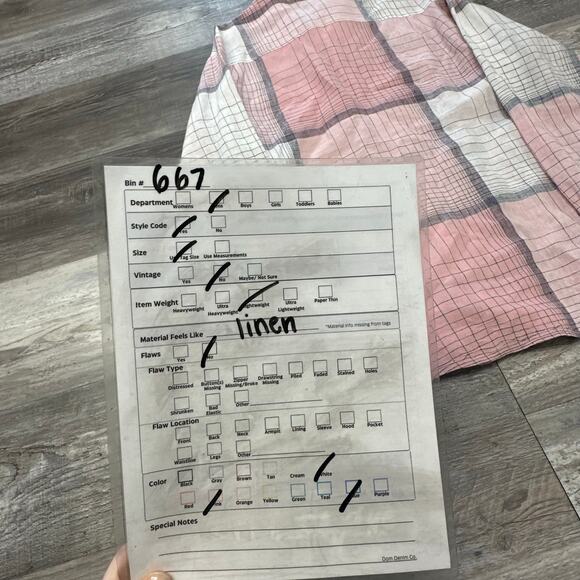 Cubavera Windowpane Plaid Pink Mens M Patterned‎ 100% Linen Button Up Shirt - Picture 8 of 8